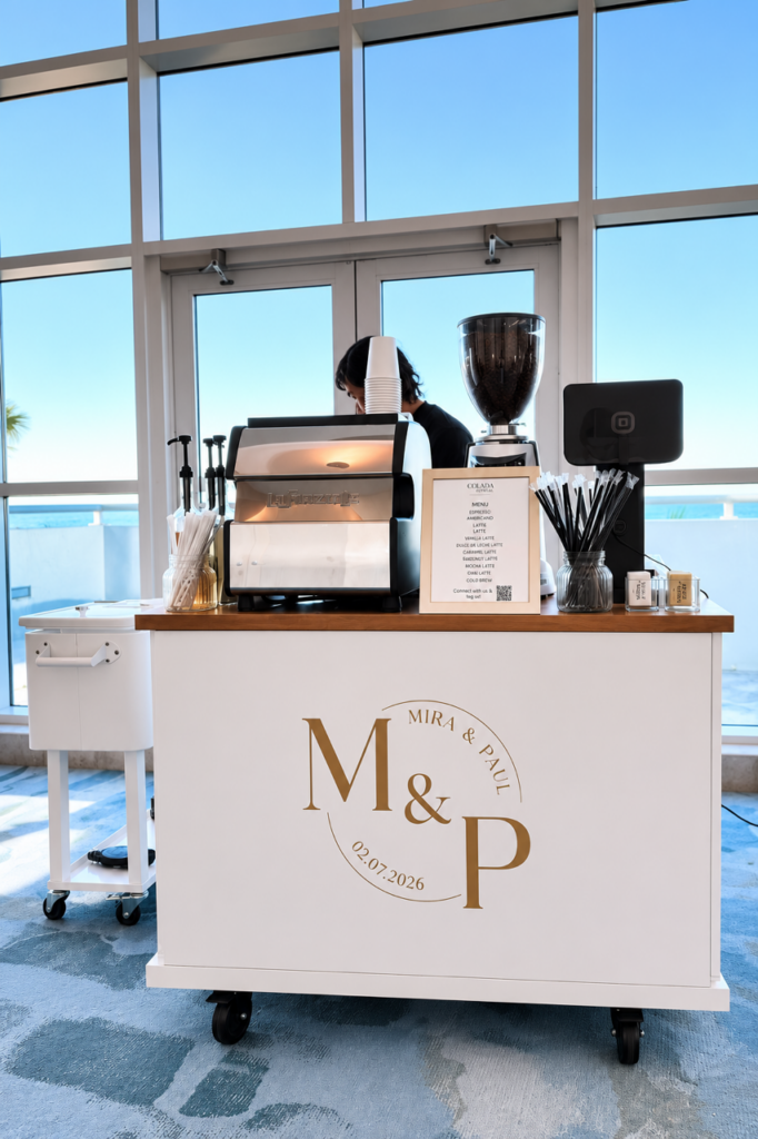 Wedding Custom Coffee Cart Coral Gables